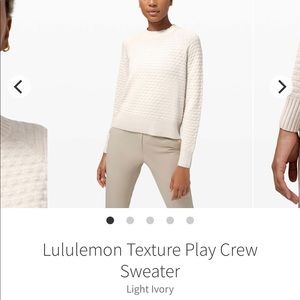 Lululemon texture play sweater - light ivory